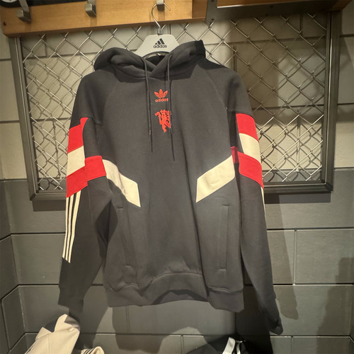 阿迪达斯男女情侣加绒卫衣套头衫