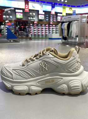 正品MLB男女厚底老爹鞋25秋季新款复古增高运动休闲鞋3ASHW005N