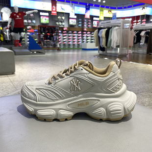 正品MLB男女厚底老爹鞋25秋季新款复古增高运动休闲鞋3ASHW005N