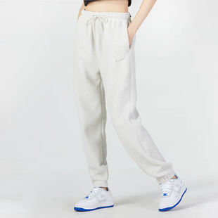 正品Nike/耐克女子抓绒卫裤运动保暖羊羔绒收口长裤 DQ6813-072