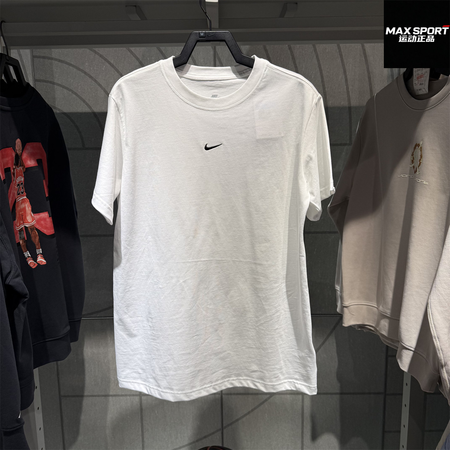 NIKE耐克女子短袖26夏季新款纯棉透气小勾宽松休闲T恤衫 IH7602