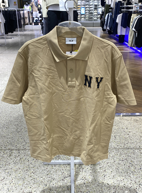 MLB男女情侣短袖POLO衫纯色防晒凉感百搭休闲25夏季T恤3APQB0353