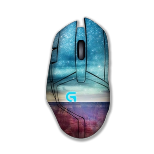 适用罗技G402鼠标贴纸全包贴膜卡通防刮防滑贴防水吸汗可定制图案