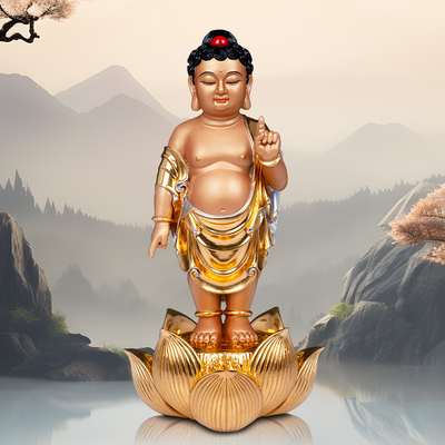 纯铜贴金浴佛太子佛释迦牟尼佛像