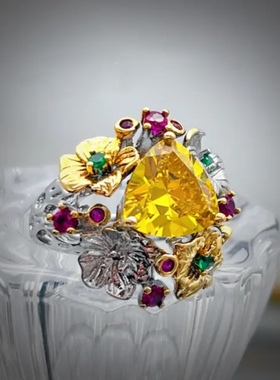 法式宫廷复古珠宝工艺聚财高级感开口戒指