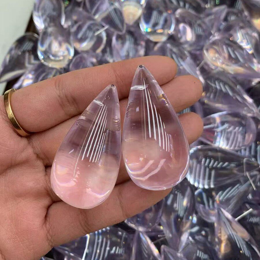 高透树脂简约水滴耳环耳钉女款透明气质大耳饰女款新款银针配饰