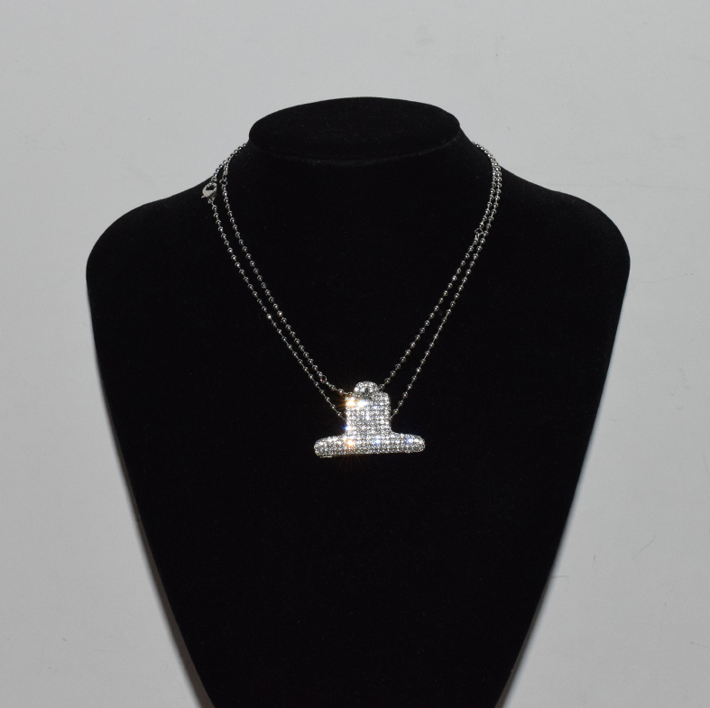 INS嘻哈百搭蹦迪满钻水晶项链