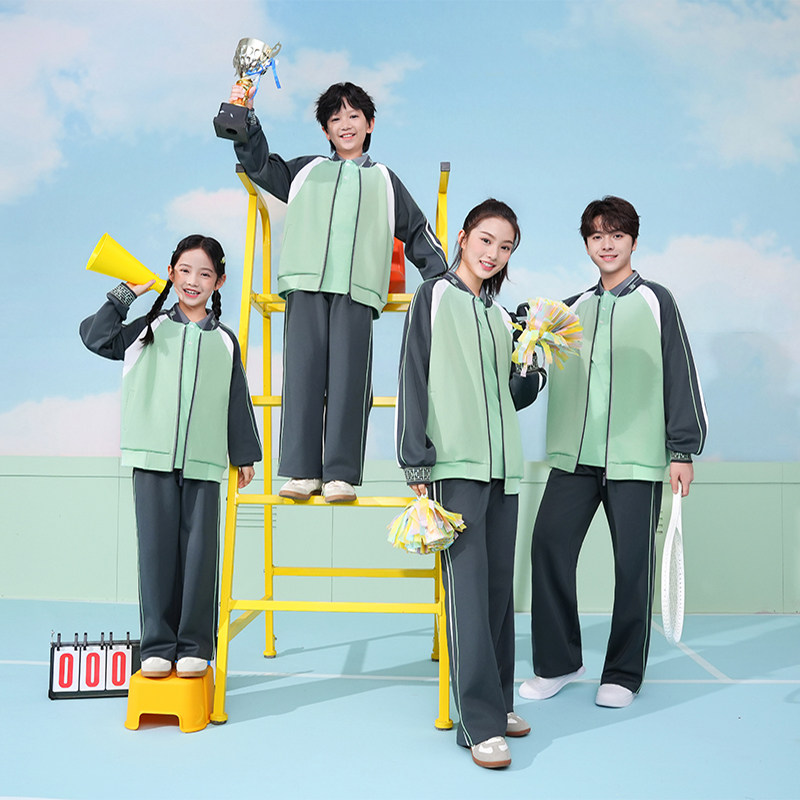 江西省赣州市统一中小学生校服春秋夏款高中初中运动套装厂家直销