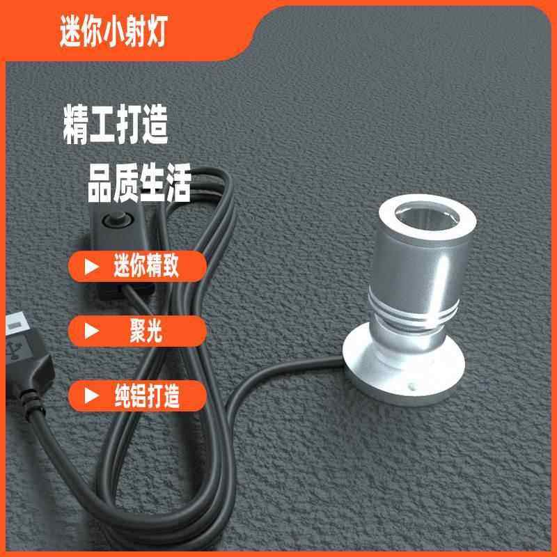 客厅吊顶小射灯迷你微型灯led迷你小射灯USB双头车载电脑明装灯1W