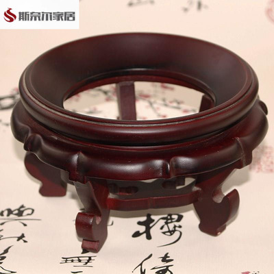 葫芦专用底座葫芦底座石头奇石托架木质镂空水晶球托大尺寸高档明