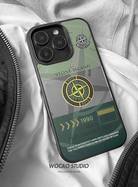 WOCAO STUDIO钛金色磁吸手机壳iPhone15新款14pm小众高级感13个性时尚男女16promax全包磨砂防摔保护套绿色