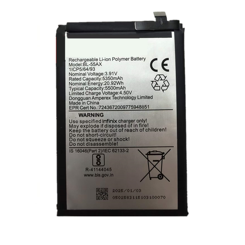 适用传音Infinix GT30pro NOTE5s 5G X6873 x6870手机电池BL-55AX