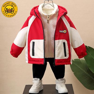 羽绒内胆加厚冲锋衣小黄鸭男童