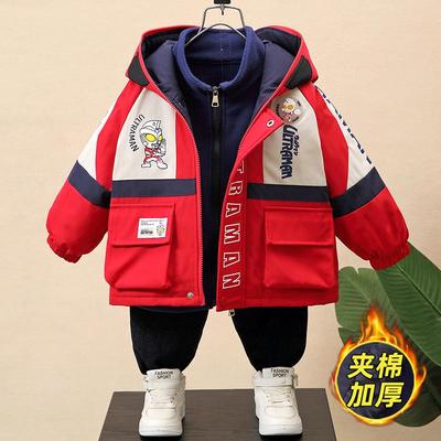 奥特曼男童冲锋衣三合一秋冬装