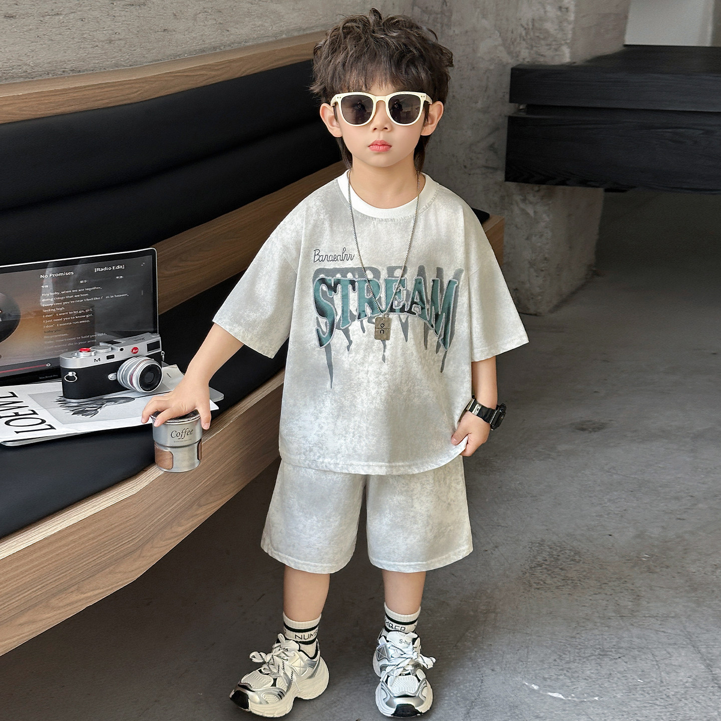 男童夏季短袖套装2026新款儿童韩版夏装运动两件套男宝宝夏天衣服