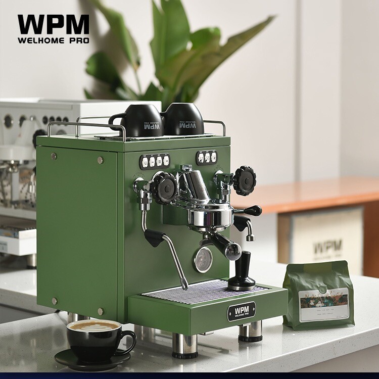 WPM惠家咖啡机330X家用商用意式半自动小型单头齿轮泵水箱版 绿色