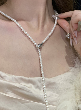 小米珠澳母贝珍珠项链女气质百搭名媛轻奢高级感锁骨链
