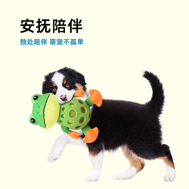 青蛙磨牙狗狗玩具陪伴发声耐咬金毛边牧拉布拉多柴犬柯基2509