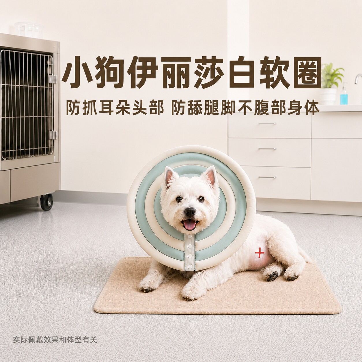 小狗伊丽莎白圈防舔咬皮肤绝育腿脚西高地比熊雪纳瑞刚毛猎狐0729