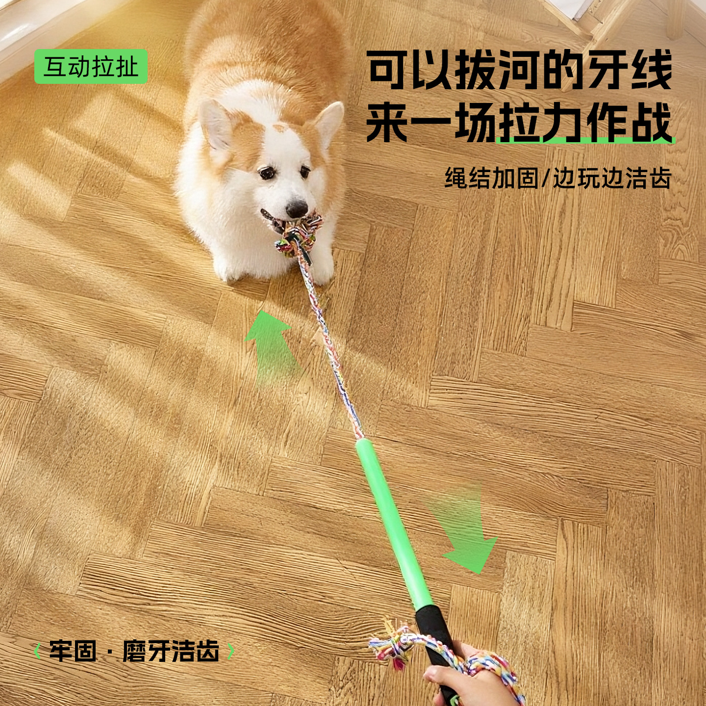 超长拔河绳玩具逗狗棒玩具训练杆柯基边牧金毛柴犬拉布拉多2508