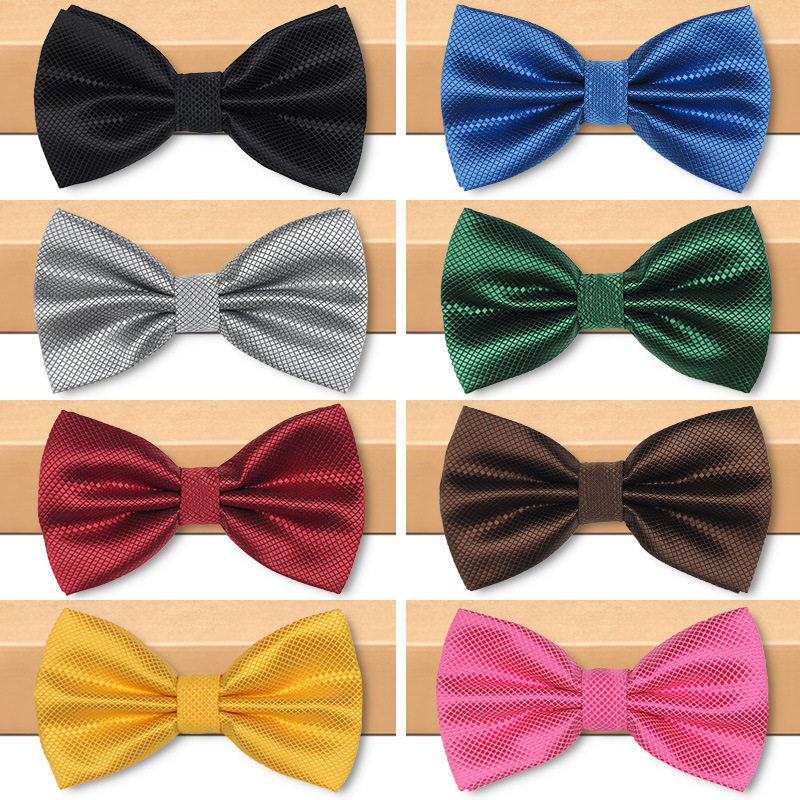 韩版英伦男士新郎伴郎结婚礼正装红色黑色格子领结西装衬衫蝴蝶结