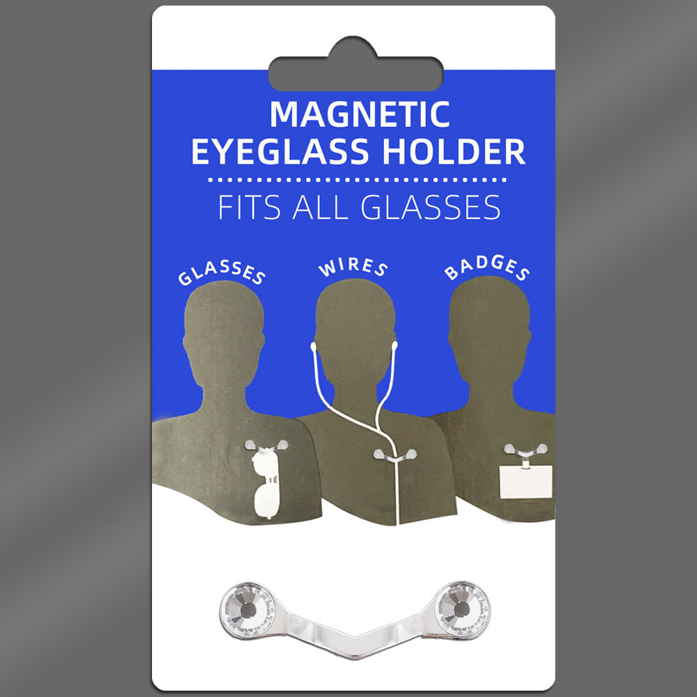 磁性眼镜支架 磁吸胸针磁铁工牌耳机创意收纳磁力眼镜夹胸牌便捷