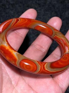 玉石手镯天然战国红玛瑙手镯子