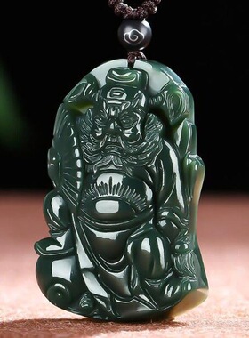 和田玉钟馗吊坠钟馗引福男女玉石玉佩