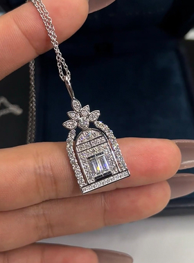 幸福之门满钻城堡项链