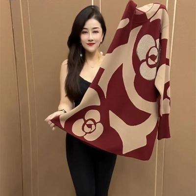 中年妈妈秋冬款中长款针织衫