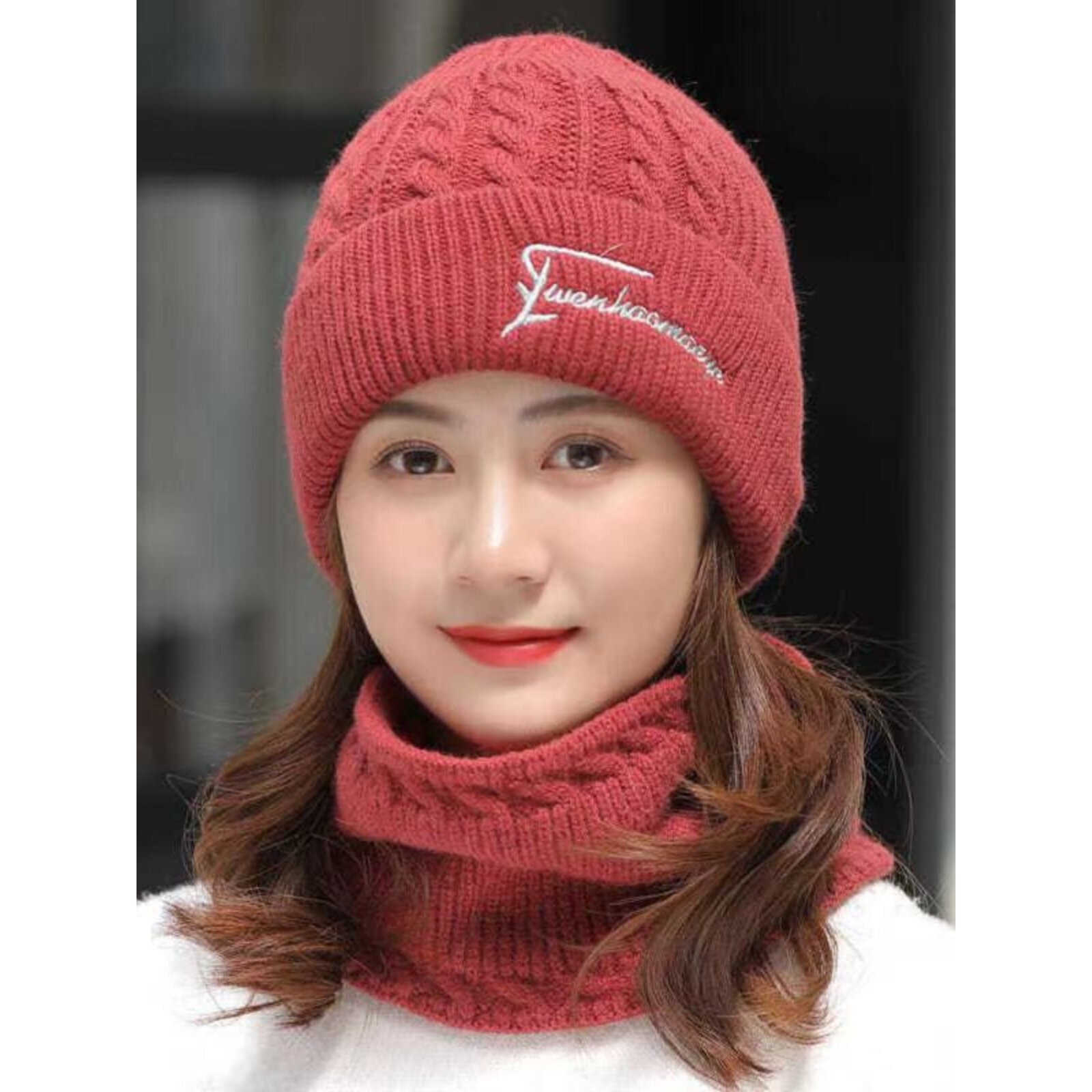 帽子女帽2026新款女款冬季针织秋冬加绒加厚毛线护耳帽围脖套保暖