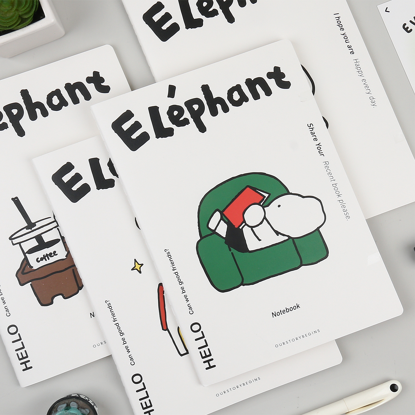 初品你好小象车线本横线笔记本