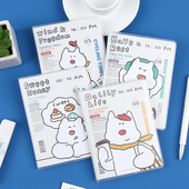 创意唯美可爱简约小清新高颜值办公学生便条本随身笔记本文具记事本日记本子a6 口袋胶套本 初品官方 慢时区