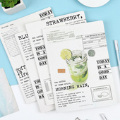 创意唯美复古商务办公学生横线笔记本文具记事本日记本子B5 车线本软面抄 今日冰饮 初品