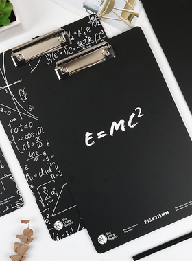 初品官方/黑板系列 木板夹 唯美复古简约书写垫写字板文件夹酒店菜单夹办公文具画板试卷资料夹收纳夹 A4