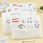 13入风琴包 初品官方 轻松小狗 创意潮流复古唯美治愈学生多层大容量文件袋资料夹手提事务包A4