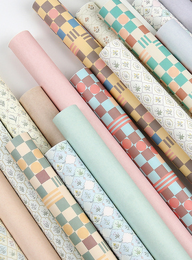 初品官方/包装纸 创意唯美小清新复古DIY文具学生包书皮纸礼品礼物折纸花束纸礼盒彩纸A1(775*530mm) 5张包邮