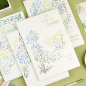 创意唯美简约小清新商务办公超厚学生横线笔记本文具记事本日记本子B5 胶套本 丛林漫步 初品