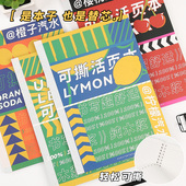 创意唯美小清新简约横线内页纸活页本替换内页50张 可撕活页替芯本 26孔B5 干杯夏天 初品官方