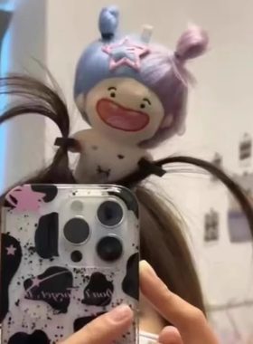 可爱搞笑缺牙巴棉花娃娃发箍玩具小公仔发夹夹子女学生洗脸束发带