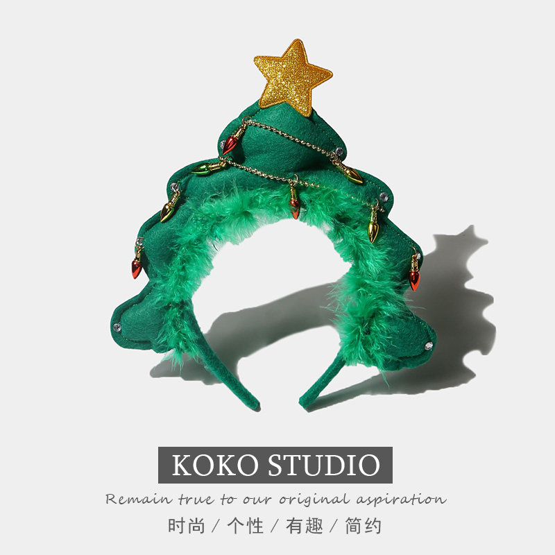 2024新款圣诞树发箍头饰