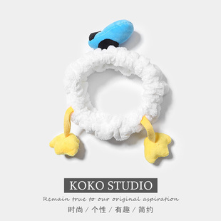 日韩束发带女可爱头饰洗脸拍照卡通搞怪发箍发卡米奇唐老鸭发捆