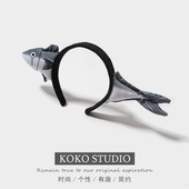 网红同款 胡萝卜发箍可爱少女搞怪穿头咸鱼头箍大葱蔬菜发卡头饰