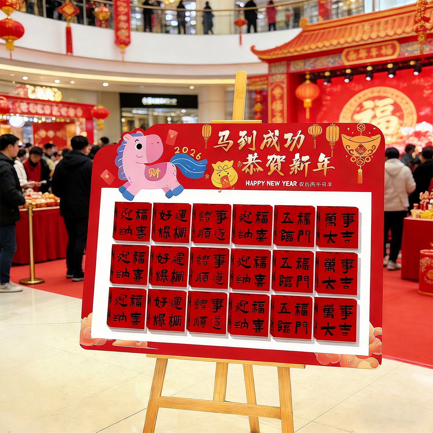 马年盲盒抽奖墙年会活动氛围道具幼儿园惊喜盲盒幸运店铺引流KT板,节庆用品/礼品,节日装扮用品,淘宝优惠券,粉丝福利购,淘宝优惠卷