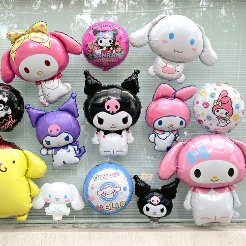 三丽鸥气球女孩生日气球布置