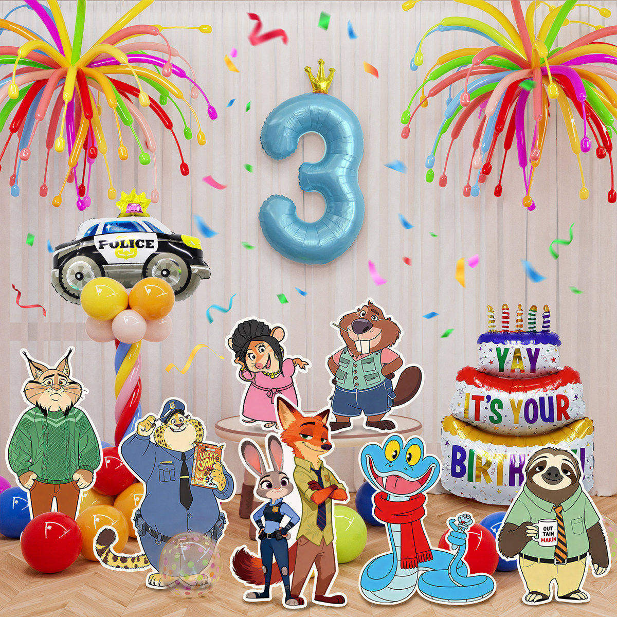 疯狂动物城生日布置装饰KT板气球布置男女孩5周岁派对氛围背景墙,节庆用品/礼品,装扮布置套餐,淘宝优惠券,粉丝福利购,淘宝优惠卷