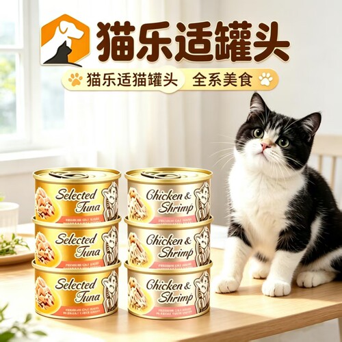 泰国进口猫乐适猫罐头金枪鱼补水成幼猫湿粮零食主食罐85gx24罐