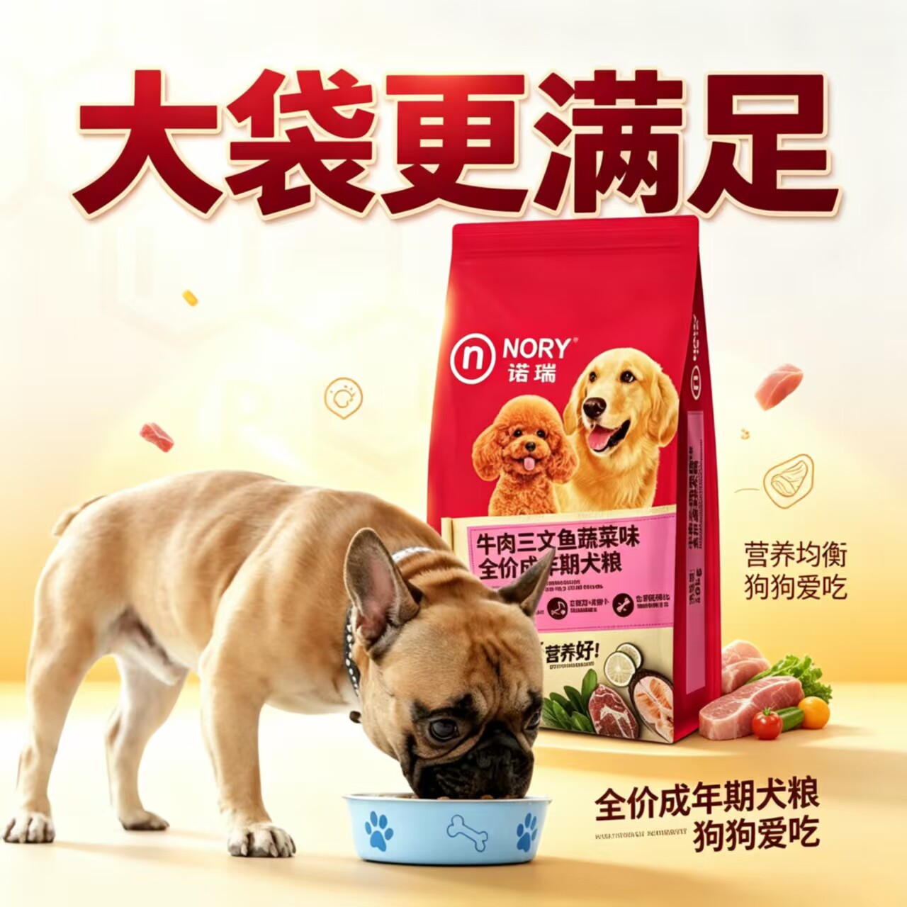 试吃体验装狗粮幼犬比瑞吉诺瑞宠物小狗小型犬20斤装成犬粮营养图片