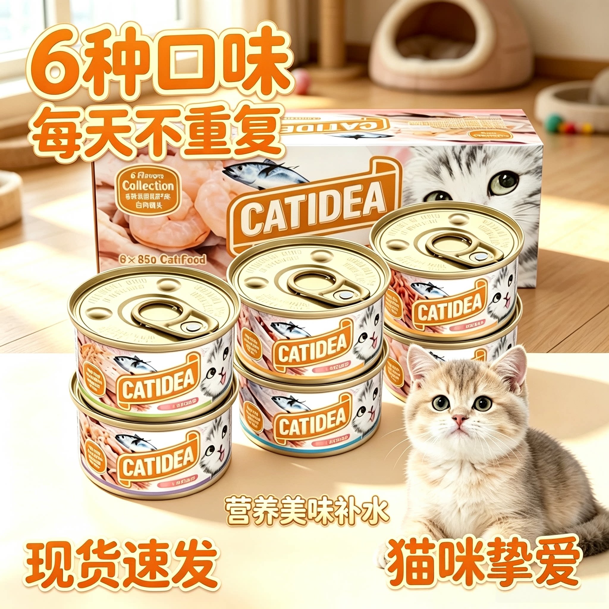 猫罐头猫乐适猫零食试吃体验装主食罐补水进口24罐整箱猫咪湿粮饭图片