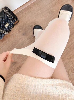 春夏季薄款烟灰色过膝袜韩国蝴蝶结白色JK大腿袜日系黑色女